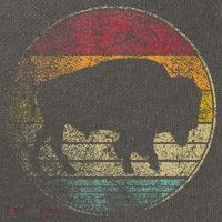 Buffalo Distressed Retro Bison Animal Lover Cotton Canvas Backpack