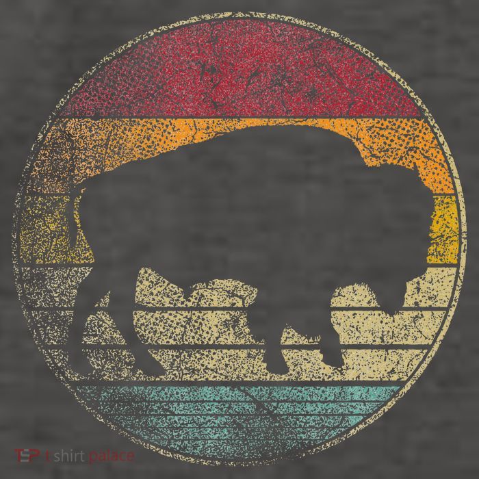 Buffalo Distressed Retro Bison Animal Lover Vector Backpack