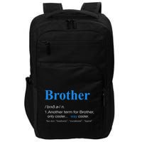 Brother Definition Retro Christmas Fathers Day Brother Impact Tech Backpack