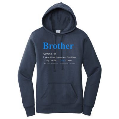 Brother Definition Retro Christmas Fathers Day Brother Women's Pullover Hoodie