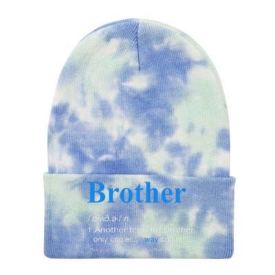 Brother Definition Retro Christmas Fathers Day Brother Tie Dye 12in Knit Beanie