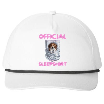 Beagle Dog Sleep Pajamas Apparel And Gifts Snapback Five-Panel Rope Hat