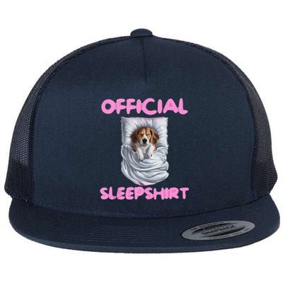 Beagle Dog Sleep Pajamas Apparel And Gifts Flat Bill Trucker Hat