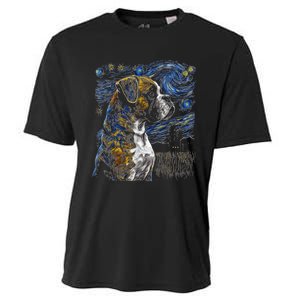 Boxer Dog Starry Night Dogs Lover Gifts Graphic Cooling Performance Crew T-Shirt