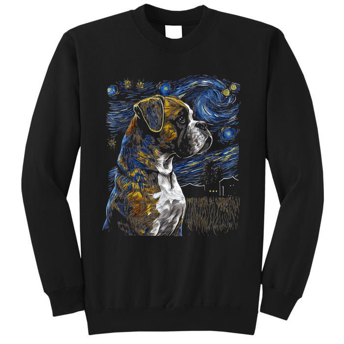 Boxer Dog Starry Night Dogs Lover Gifts Graphic Sweatshirt