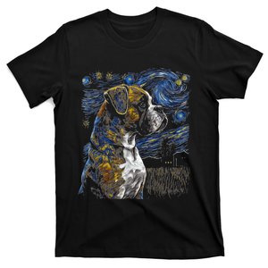 Boxer Dog Starry Night Dogs Lover Gifts Graphic T-Shirt