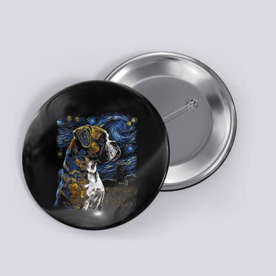 Boxer Dog Starry Night Dogs Lover Gifts Graphic Button