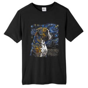 Boxer Dog Starry Night Dogs Lover Gifts Graphic Tall Fusion ChromaSoft Performance T-Shirt