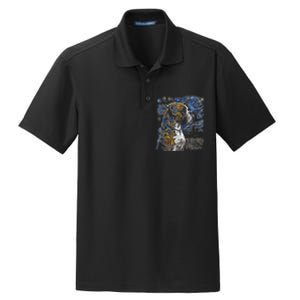 Boxer Dog Starry Night Dogs Lover Gifts Graphic Dry Zone Grid Polo