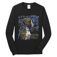 Boxer Dog Starry Night Dogs Lover Gifts Graphic Tall Long Sleeve T-Shirt