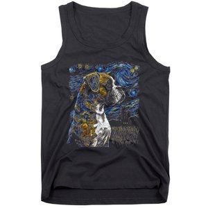 Boxer Dog Starry Night Dogs Lover Gifts Graphic Tank Top