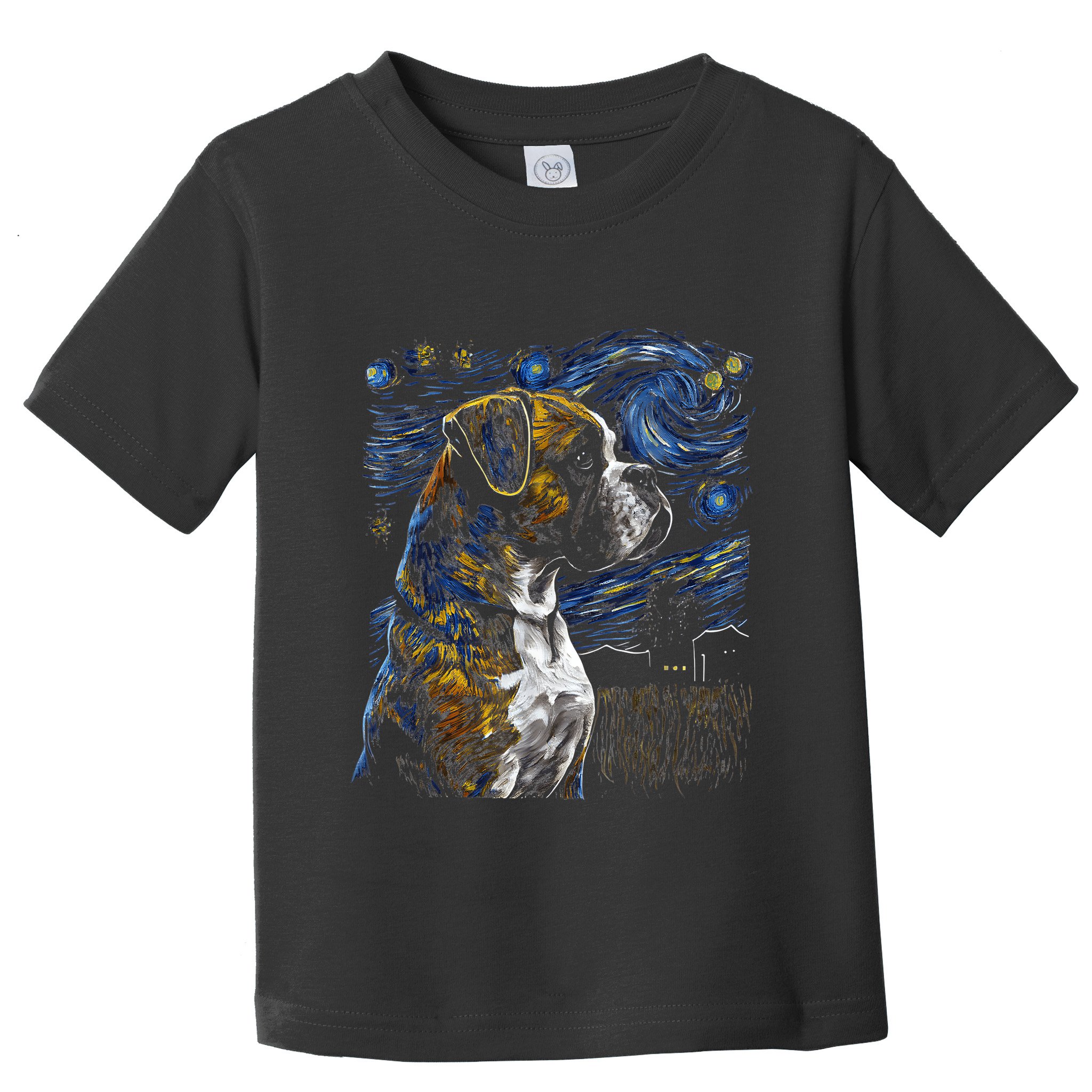 Boxer Dog Starry Night Dogs Lover Gifts Graphic Toddler T-Shirt
