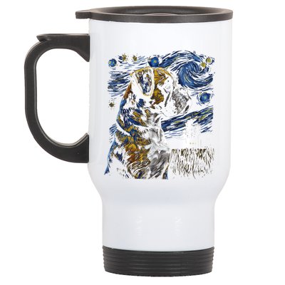 Boxer Dog Starry Night Dogs Lover Gifts Graphic Stainless Steel Travel Mug