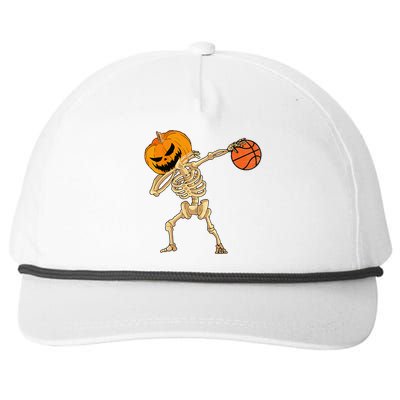 Basketball Dabbing Skeleton Halloween Basketball Snapback Five-Panel Rope Hat