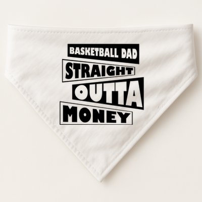 Basketball Dad Straight Outta Money Funny Dad USA-Made Doggie Bandana