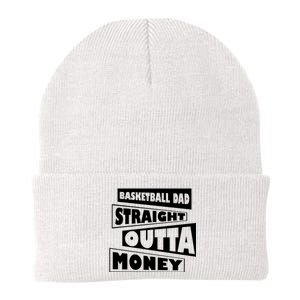 Basketball Dad Straight Outta Money Funny Dad Knit Cap Winter Beanie