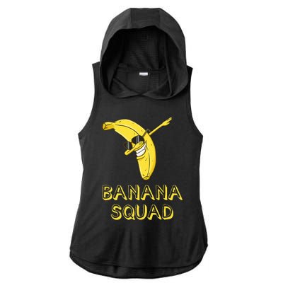 Banana Dabbing Sunglasses Smiling Face Fruit Lover Ladies PosiCharge Tri-Blend Wicking Draft Hoodie Tank