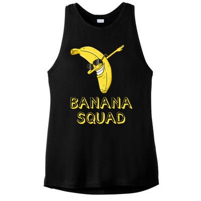 Banana Dabbing Sunglasses Smiling Face Fruit Lover Ladies PosiCharge Tri-Blend Wicking Tank