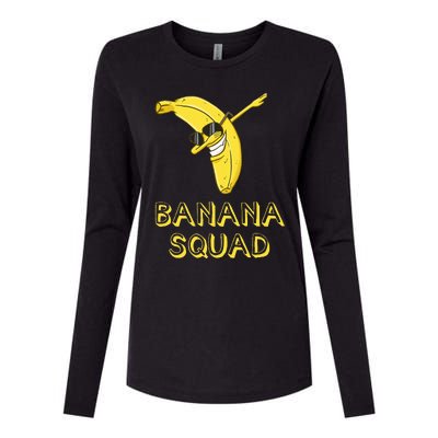 Banana Dabbing Sunglasses Smiling Face Fruit Lover Womens Cotton Relaxed Long Sleeve T-Shirt