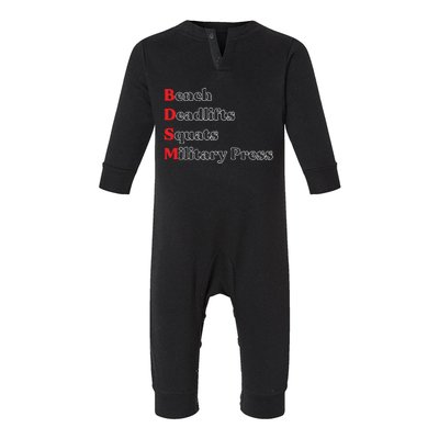 Bench Deadlifts Squats Military Press Infant Fleece One Piece