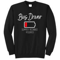 Bus Driver Summer Recharge Required Last day School Tall Sweatshirt