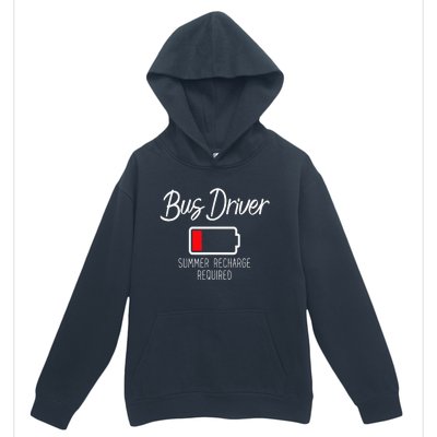 Bus Driver Summer Recharge Required Last day School Urban Pullover Hoodie