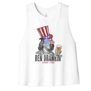 Ben Drankin Since 1704 Cute Gift Women's Racerback Cropped Tank