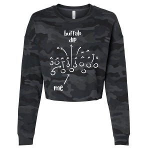 Buffalo Dip Super Funny Football For Women Sunday Cropped Pullover Crew