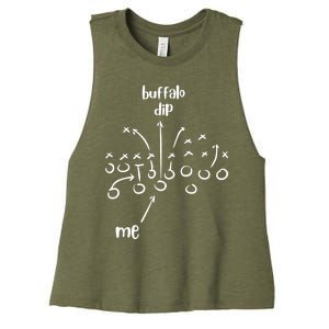 Buffalo Dip Super Funny Football For Women Sunday Women's Racerback Cropped Tank