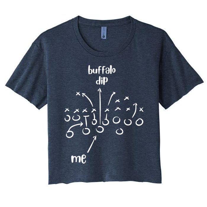 Buffalo Dip Super Funny Football For Women Sunday Women's Crop Top Tee