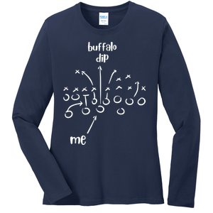 Buffalo Dip Super Funny Football For Women Sunday Ladies Long Sleeve Shirt