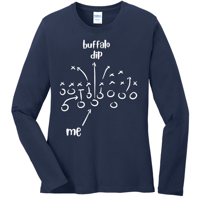 Buffalo Dip Super Funny Football For Women Sunday Ladies Long Sleeve Shirt