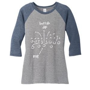 Buffalo Dip Super Funny Football For Women Sunday Women's Tri-Blend 3/4-Sleeve Raglan Shirt