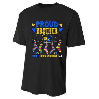 Brother Down Syndrome Awareness Performance Sprint T-Shirt