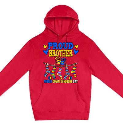 Brother Down Syndrome Awareness Premium Pullover Hoodie