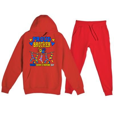 Brother Down Syndrome Awareness Premium Hooded Sweatsuit Set