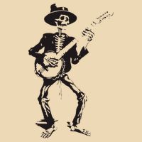 Banjo Dancing Skeleton Bluegrass Music Festival Zip Tote Bag