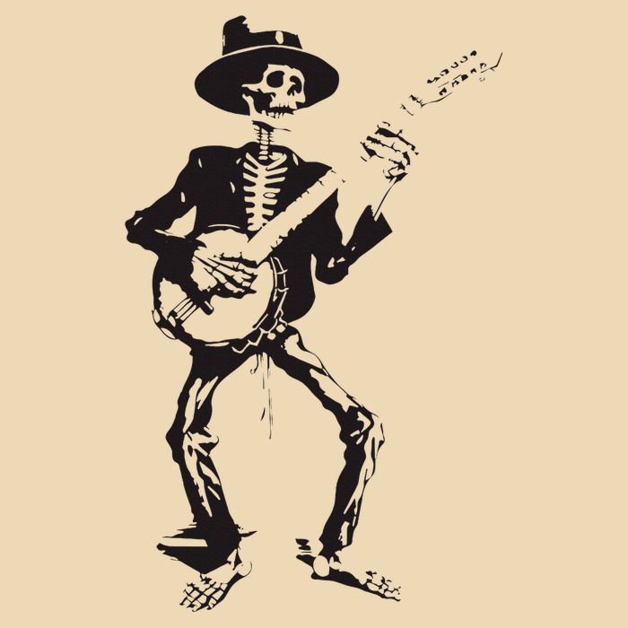 Banjo Dancing Skeleton Bluegrass Music Festival Zip Tote Bag