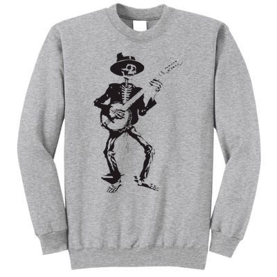 Banjo Dancing Skeleton Bluegrass Music Festival Tall Sweatshirt