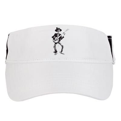 Banjo Dancing Skeleton Bluegrass Music Festival Adult Drive Performance Visor