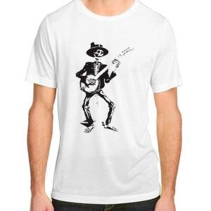 Banjo Dancing Skeleton Bluegrass Music Festival Adult ChromaSoft Performance T-Shirt