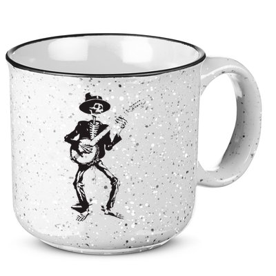 Banjo Dancing Skeleton Bluegrass Music Festival 15oz Campfire Ceramic Mug