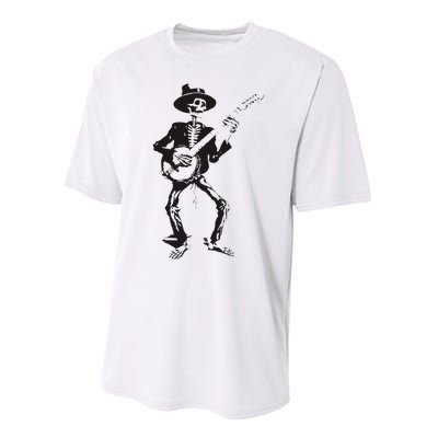 Banjo Dancing Skeleton Bluegrass Music Festival Performance Sprint T-Shirt