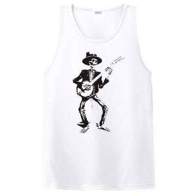 Banjo Dancing Skeleton Bluegrass Music Festival PosiCharge Competitor Tank