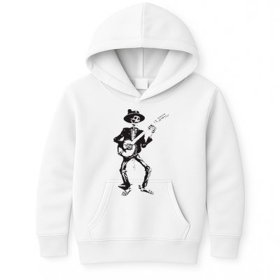 Banjo Dancing Skeleton Bluegrass Music Festival Kids Hoodie