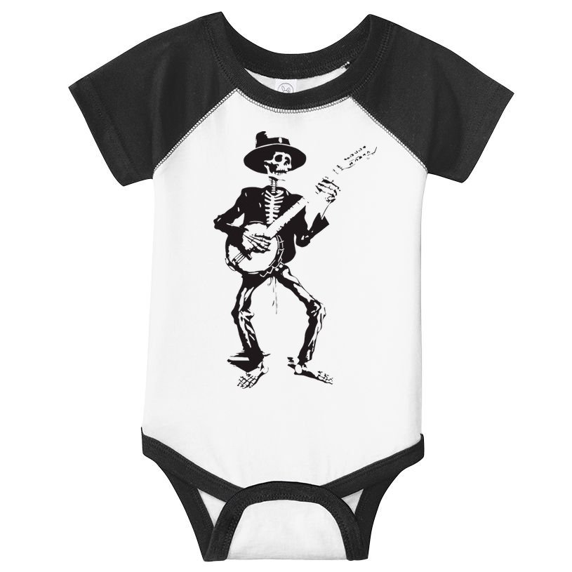 Banjo Dancing Skeleton Bluegrass Music Festival Infant Baby Jersey Bodysuit