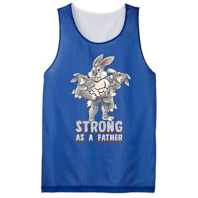 Bunny Dad Strong As A Father Daddy Rabbit Papa Father's Day Great Gift Mesh Reversible Basketball Jersey Tank