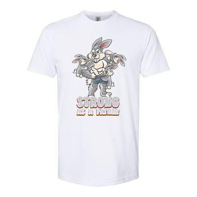 Bunny Dad Strong As A Father Daddy Rabbit Papa Father's Day Great Gift Softstyle® CVC T-Shirt