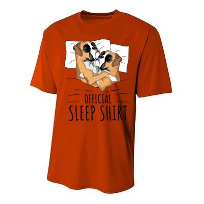 Boxer Dog Sleep Funny Performance Sprint T-Shirt