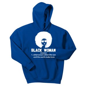 Black Definition Sun And Earth Love Black History Gift Kids Hoodie